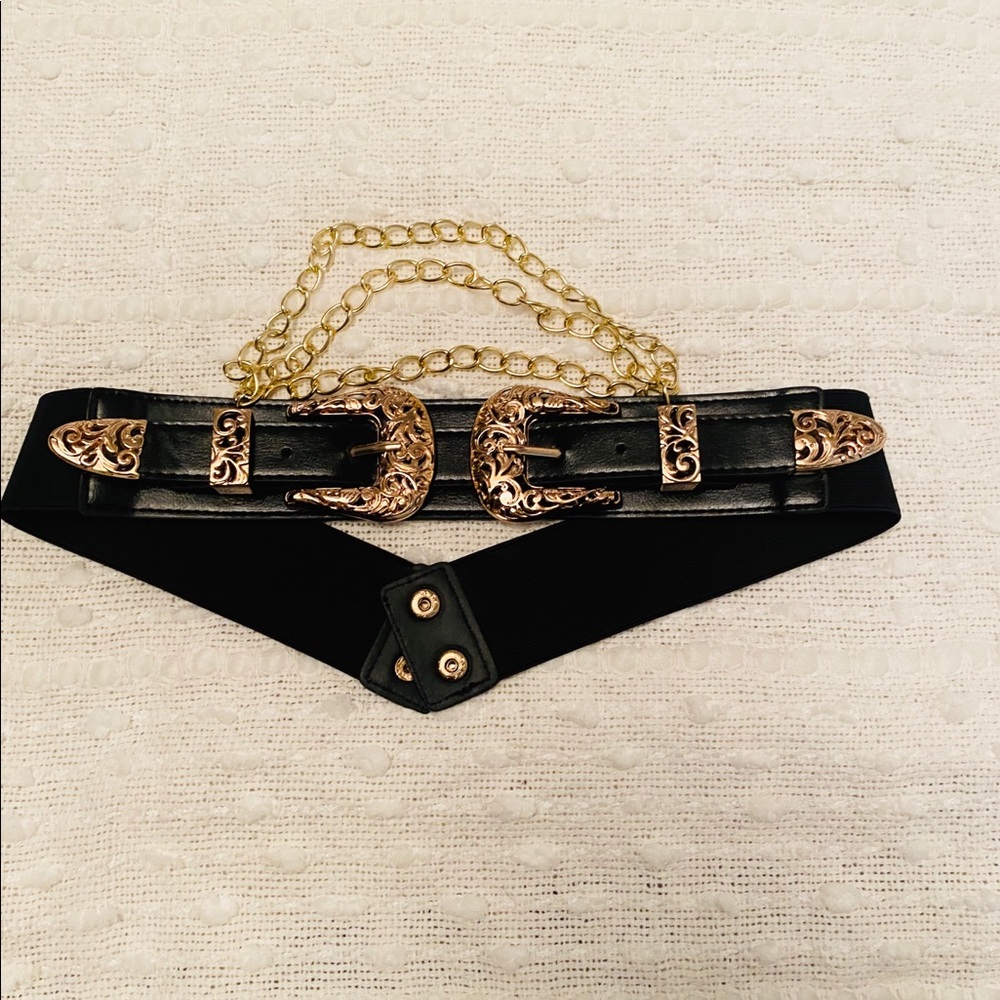 PLT Gold Double Buckle Belt